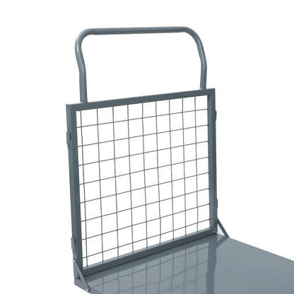2200lbs Platform Truck Cart with Cage, 5-in-1 Heavy Duty Hand Truck Flatbed Cart with Swivel Casters, Multi-Purpose Push Dolly for Grocery,Laundry,Warehouse,Garage