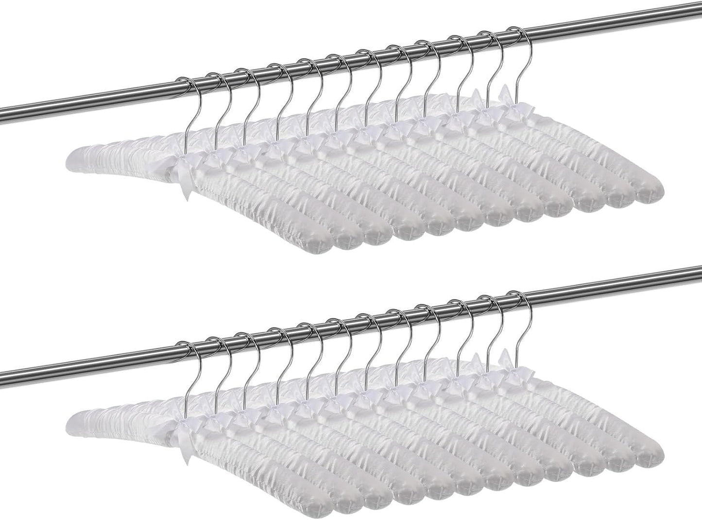 12 15 Inch 360 Jetec Pieces Satin Padded Hangers for Women Clothing Satin Hangers Swiveling Hook Sponge Shoulder Padded
