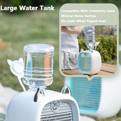 Mini Air Cooler Fan | Portable 190ml Evaporative Mini Air Conditioner | 3 Speeds USB Rechargeable Personal Air Cooler