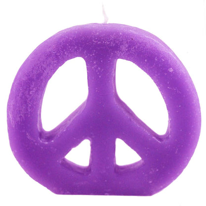 Candlestock Handmade Colorful Peace Sign Candle - Red - Yellow - Green - Blue - Lavender - Pink (Yellow)