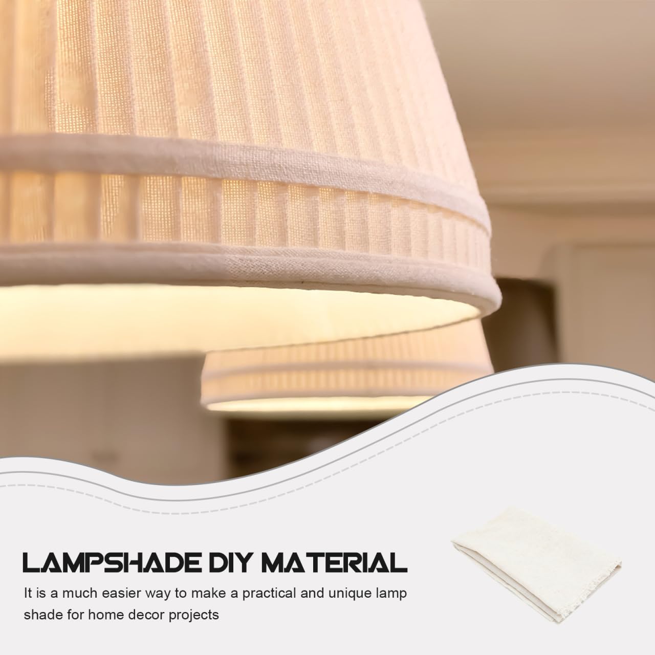 Mobestech Lampshade Material Roll Pre-Cut Flax Fabric Diy Lamp Cover Sheet for Table and Floor Lamps 62.20X39.37 Inches Light Shade Material for Home Decor Projects