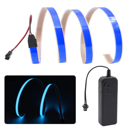 jose2015 Biqing 3 Ft/1M EL Wire Light,Neon Glowing Electroluminescent Wire Light Kit Cuttable DIY EL Wire Strip 3Mode Stay/Slow/Fast Flash with Battery Pack for Cosplay Party Decoration(Blue)
