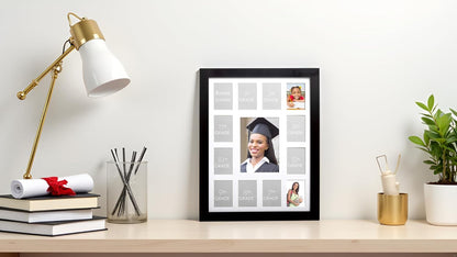 Kate & Milo School Days Frame, Holds 13 Photos K-12, Multi Photo Frames Collage for Graduation Party Decorations