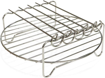 Air Fryer Double Layer Rack - Multi-purpose Accessories Fits Most 4.2QT or Above (8in, 5pins)