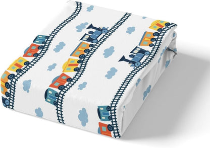 Sets Set 3pcs Erosebridal Cute Steam Engine Bed for Kids Toddlers Kawaii Train Comforter Cover Construction Vehicles