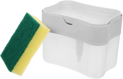Amosfun Soap Dispenser Sponge Kitchen Gadget Set - Soap Pump Dispenser Kitchen Countertop Organizer