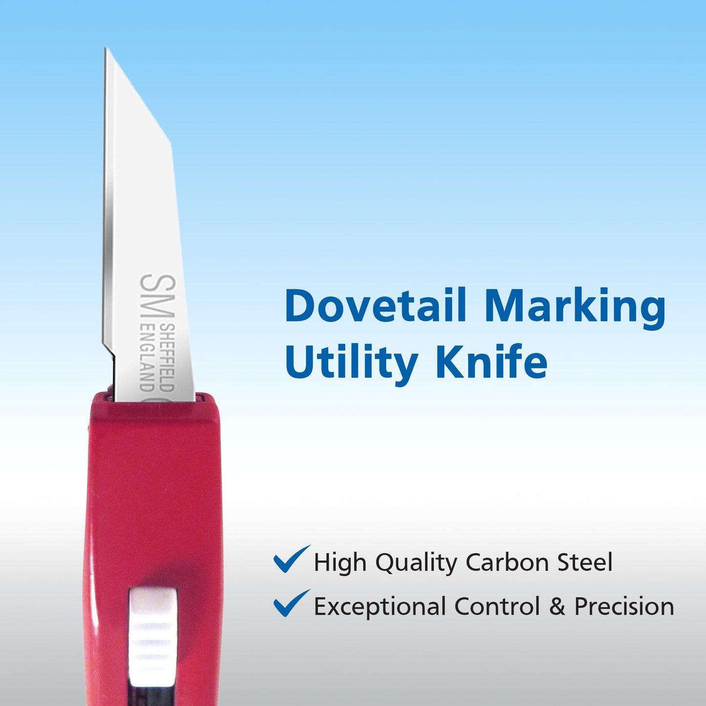 Swann Morton Dovetail Marking Utility Knife - Razor Sharp Craft & Hobby Blade, Precision Cutter Tool for Woodworking, Carbon Steel, Comes with Handle & 1 Blade, Holds up to 5