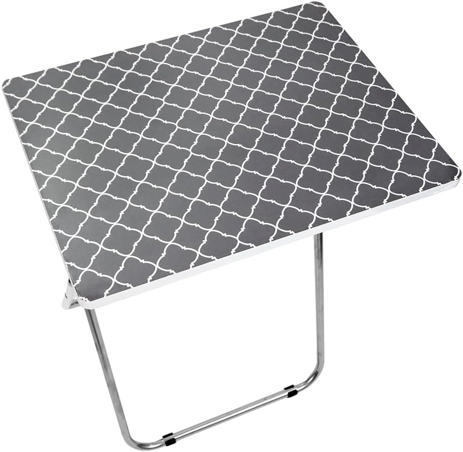 Home Basics Multi-Purpose Sturdy and Durable Decorative Bedside Laptop Snack Cocktails TV Folding Table Tray Desk