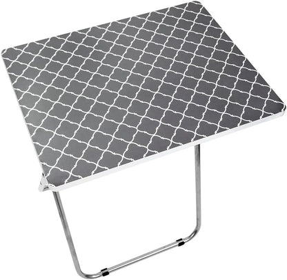Home Basics Multi-Purpose Sturdy and Durable Decorative Bedside Laptop Snack Cocktails TV Folding Table Tray Desk