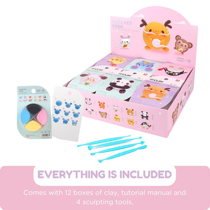 LOUFOR Air Dry Clay Kits - Modeling Clay for Kids, Ultra Light & Soft, Safe & Non-Toxic, DIY Airdryclay Kit with Sculpting Tools and Tutorials, Creatible Art Crafts Toys Gifts for Boys Girls