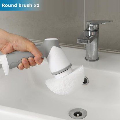 Replaceable Brush Heads Set for Model ECB 881, 7 Pcs, Kecoreay Power Shower Scrubber Replacement Heads