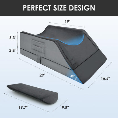 Kehangte Leg Elevation Pillows for After Surgery,4-Height Adiustable Leg Elevating Pillow,Knee Surgery Recovery Equipment,Knee Pillow,Leg Pillow,Washable/Removable Cover(29"x16.5"x9.5")