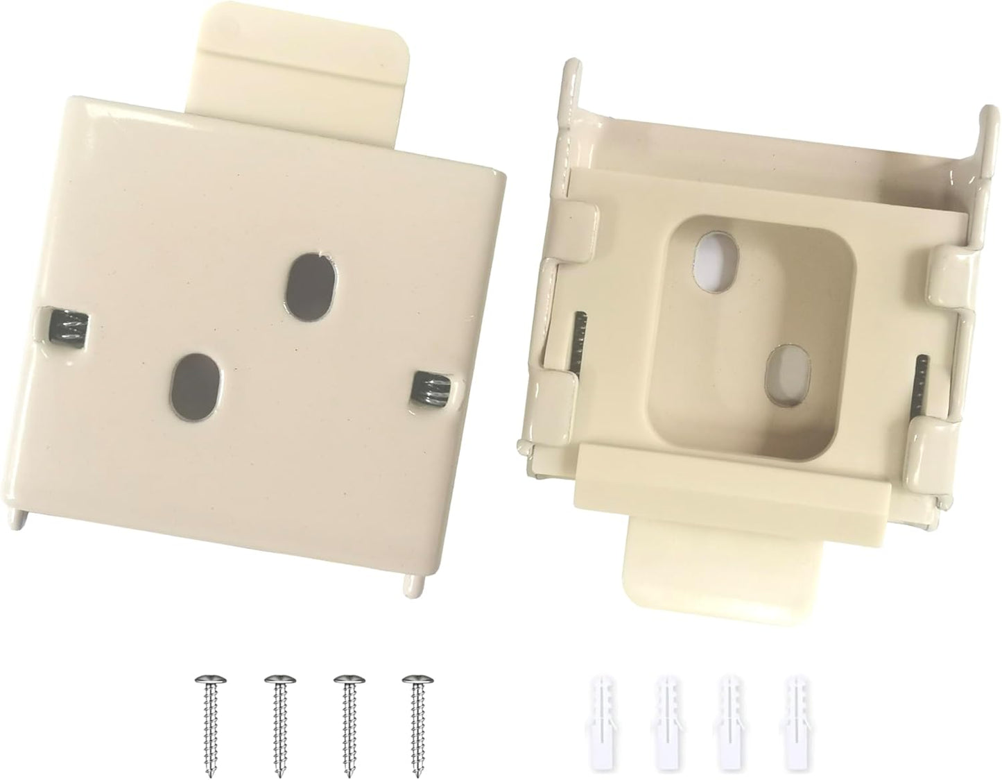 Universal Roller Shade Mounting Brackets, Aluminum Cordless Blinds Hardware for Indoor/Outdoor Replacement (1, Beige)