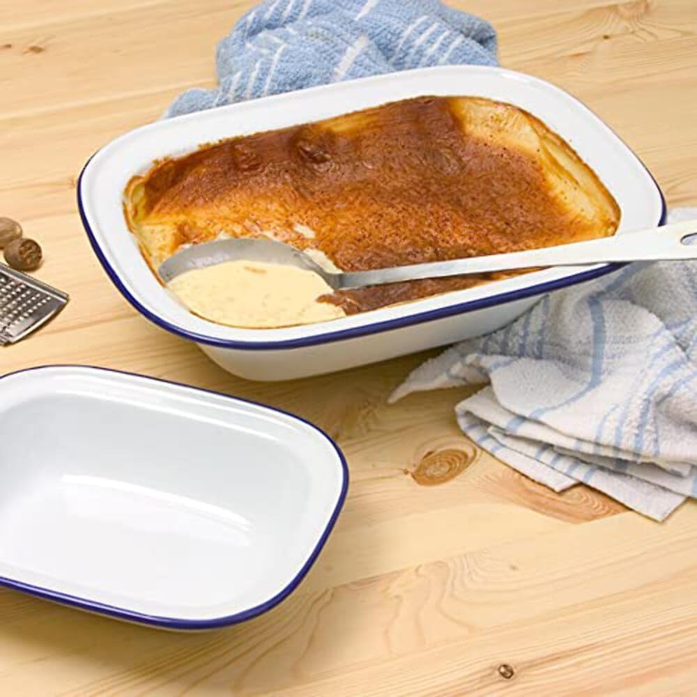 Genware Falcon 22cm Oblong Pie Dish, White - 44022