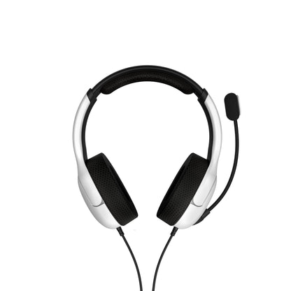 PDP AIRLITE Wired Stereo Gaming Headset, Officially Licensed by Sony PlayStation 5, PS5/PS4/PS3/PC, Lightweight Durable Headphones, 3.5mm audio jack, Noise-canceling Flip-to-Mute Mic, Frost White