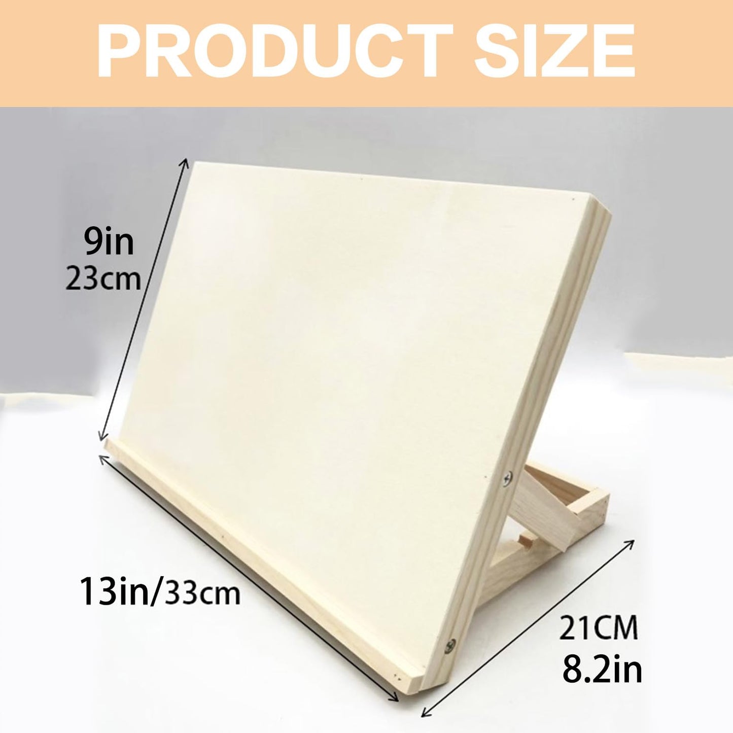 Aiokuo Tabletop Wooden Easel Stand, Adjustable Art Easel for Painting, Drawing, Sketching, Canvas, Books & Artwork Display