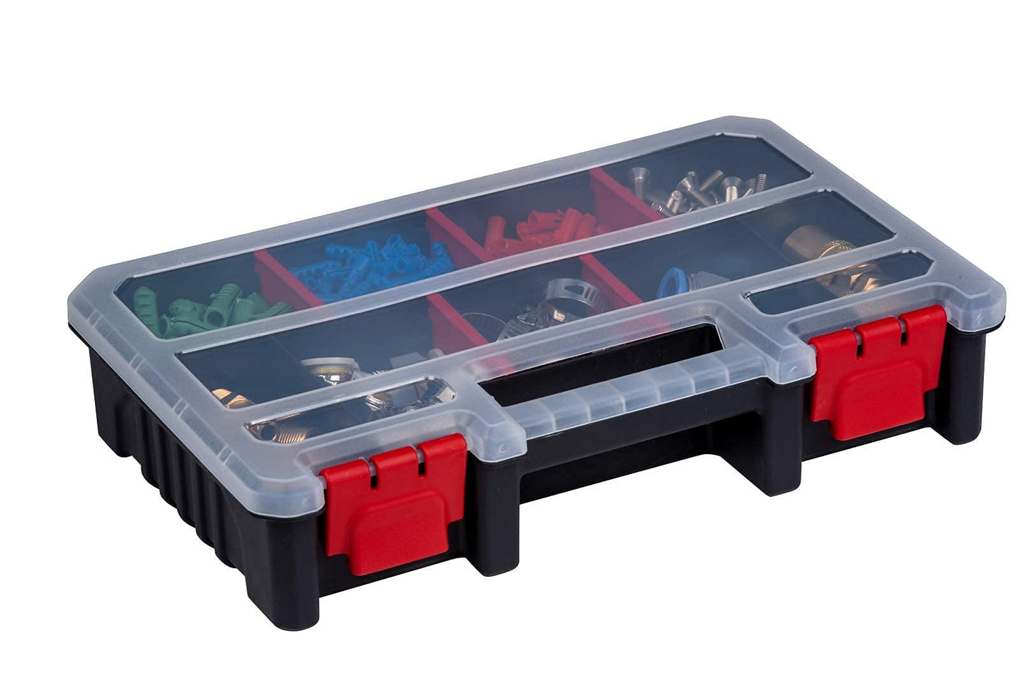 3-Pack Organizer Set – Small Parts Storage Boxes with Removable Dividers – 1 Medium & 2 Mini Hardware Cases for Screws, Bolts, Crafts – Durable Nylon Toolbox for Garage or Travel Use