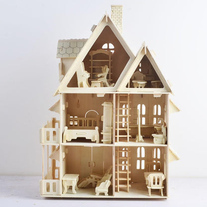 NWFashion 1:20 Scale Wooden Piecese 34Sets Furnitures for Dollhouse(Furniture Sets)