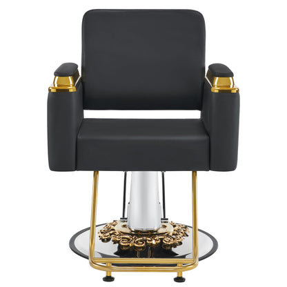 BarberPub Luxurious Salon Chair, Height Adjustable Black Salon Beauty Spa Styling Equipment, 440lbs Hydraulic Pump for Hair Stylist, Barber Shops&Beauty Salons 8633 (Black)