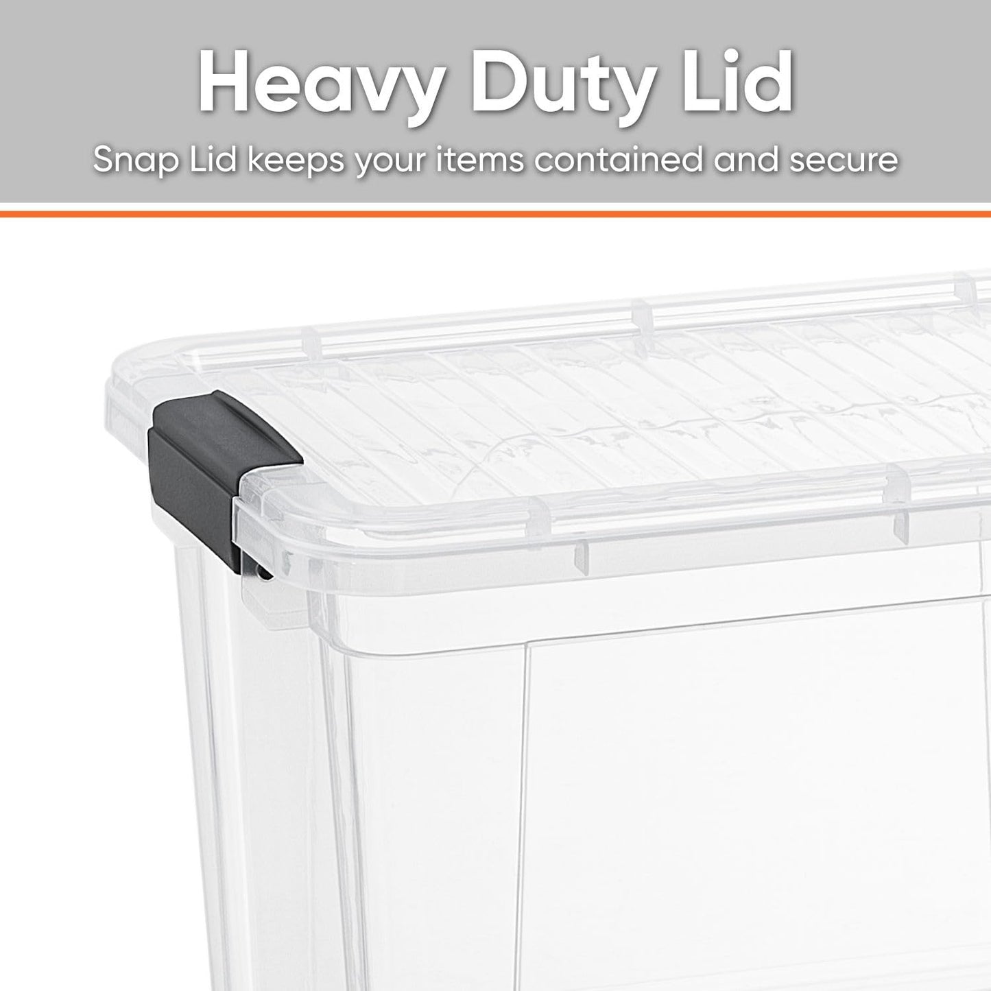 Superio Mini Deep Storage Organizer Bin with Lid X-Deep Small Clear Storage Box with Latch for Home, Kitchen, Garage- Store Toys, Food, Supplies, and Hair Accessories (2.4 Quart)