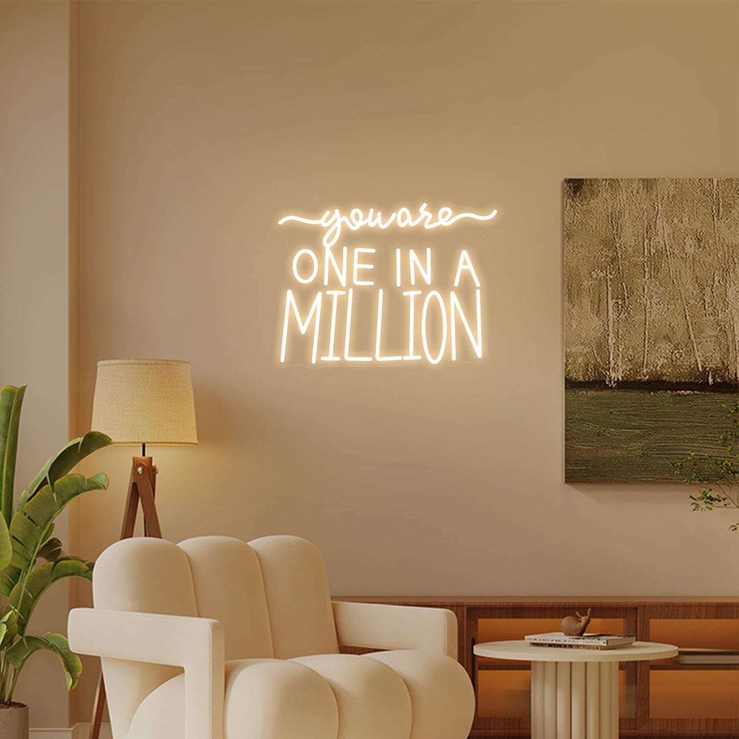 Neonawall Neon Sign for Wall Decor Light Up Letters Led Sign Birthday Party Gifts Led Decorative Night Signs Room Decor Supplies Birthday Party Signs for Home Bedroom Dorm (You Are One in A Million)