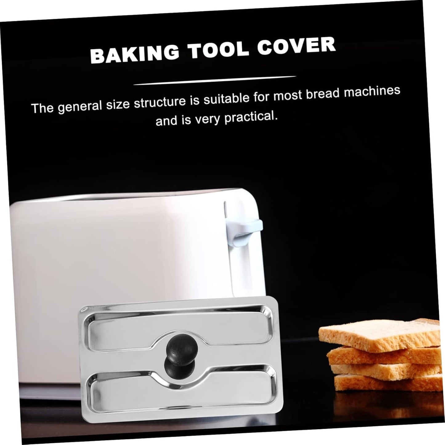 1pc Toaster Cover, Small Appliance Top Cover for Toaster, Stainless Steel Slot Cover