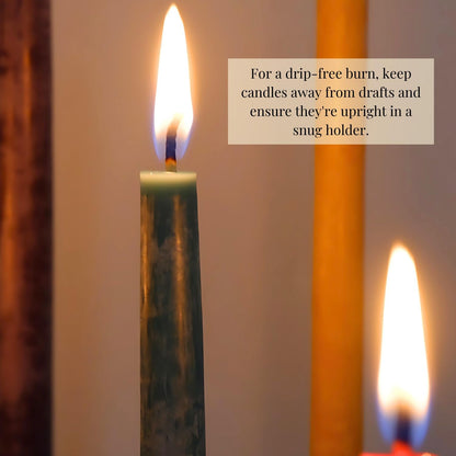 Candlestock Beeswax Taper Candles – 1/2" Diameter, Pure 100% Natural USA Beeswax, Cotton Wick, Dripless, Long-Burning, Handmade in Woodstock- 1 Pair of Half Inch Tapers (Red, 4 Inch)