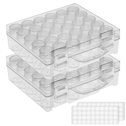 Bead Organizer, Bead Containers, 30 Grids Diamond Painting Storage Containers Clear Bead Organization Diamond Painting Accessories Small Storage Container for Beads Seeds Glitter Rhinestones (2 Pack)