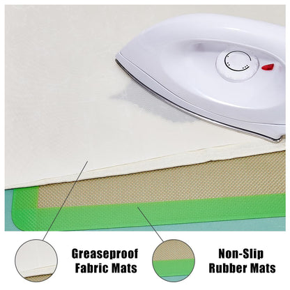 SUPERFINDINGS 2Pcs Applique Fusing Mat 16.5"x11.6" Sew Appliqué Precision Fusing Mat Non Stick Pressing Sheet Appli-Fuse Mat for Arts Fusible Web Fabric Crafts