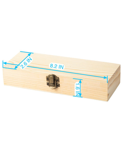 Xhqsulsclac 8PCS Wooden Storage Box Unfinished Wooden Small Box 8.2X2.6X1.6 Inch Souvenir Storage Box DIY Handmade Wooden Box