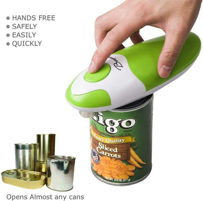Kitchen Automatic Safety Cordless Electric Can Opener - One Touch Switch, Smooth Can Edge, Friendly to Left-Handers and