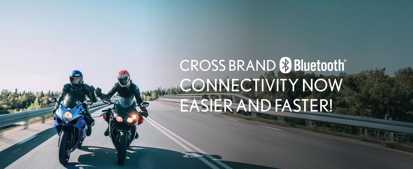 Cardo Systems Spirit Motorcycle Bluetooth Communication Headset, 2-Way Bluetooth, Thin 32mm Speakers, Waterproof, Universal Connectivity - Single Pack