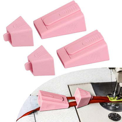 TOOVREN 2PCS Upgraded Bias Tape Makers Fabric Tube Maker for Fabric Roll Rugs Bias Binding Tape Making Tool for DIY Crafting and Quilting Sewing Supplies Machine with Instruction (2PCS Pink)