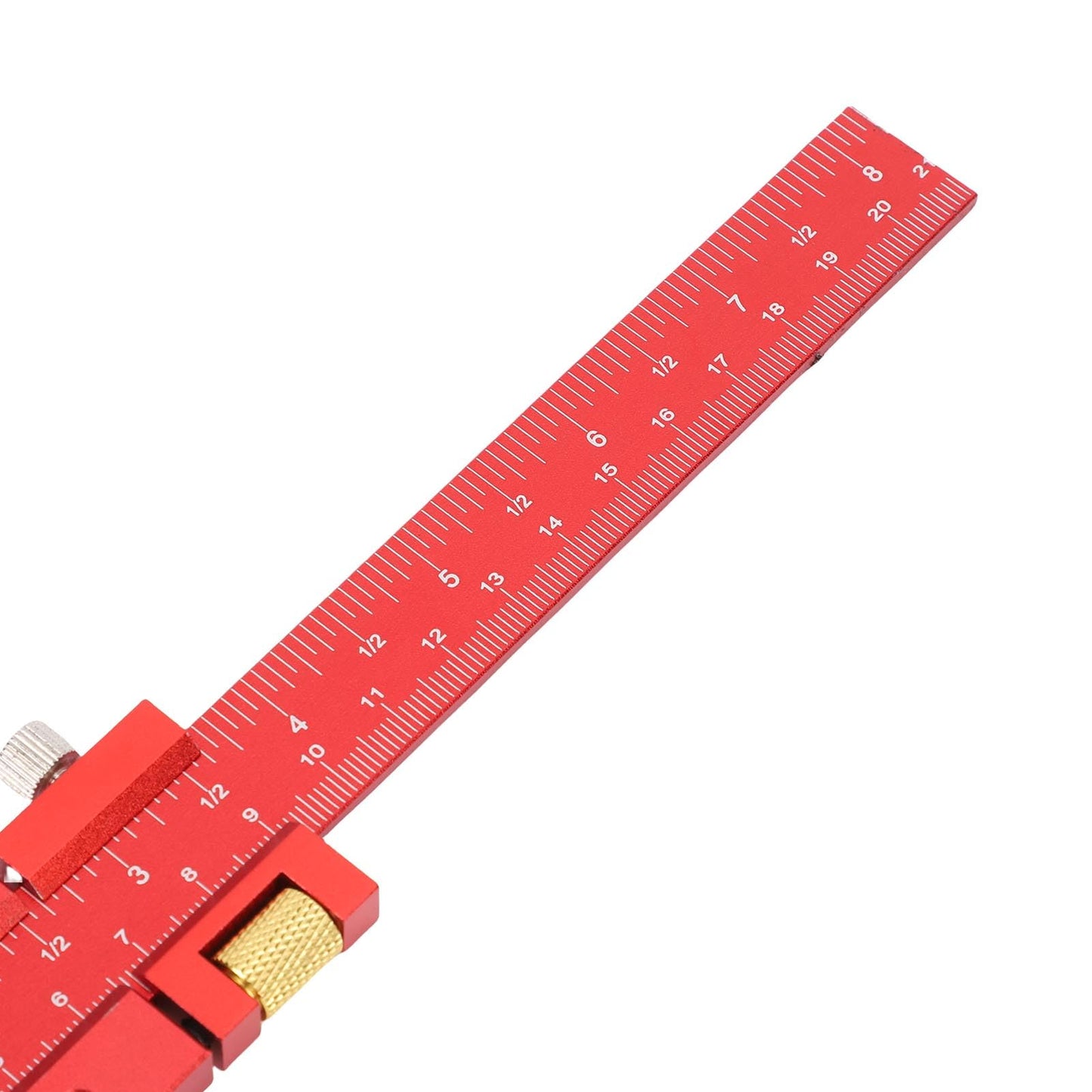 Hamwesh Woodworking Ruler Set, 9Pcs Aluminum Alloy Geometry Set Precision Measuring Tools for Accurate Layout Includes T Square Ruler, Compasses, Protractor, and Dovetail with
