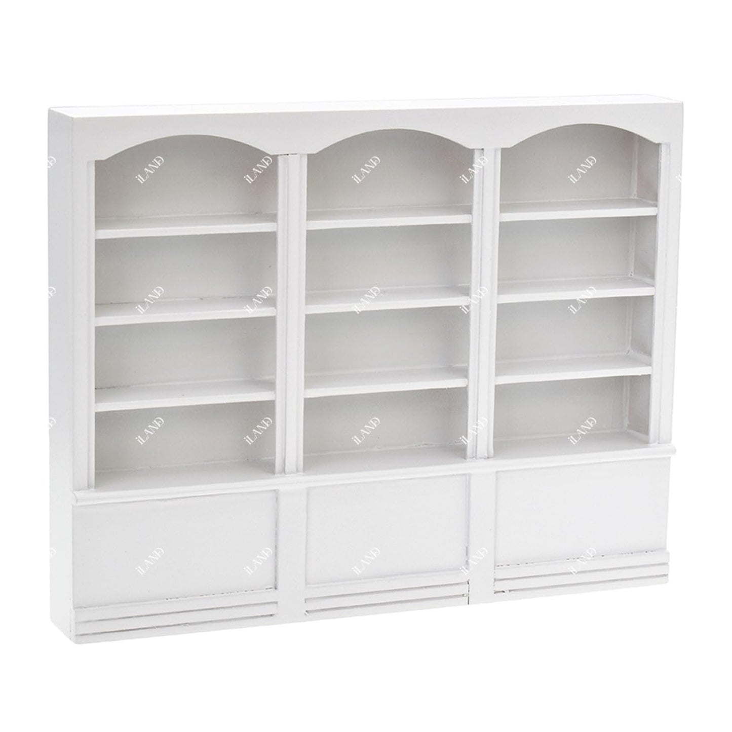 iLAND Dollhouse Bookshelf 1/12 Scale Dollhouse Furniture Mini Wooden Bookshelf for Miniature Books Mini Bookcase 1/12 Scale Accessories Mini Library Doll House Living Room Books Shelf Miniature Gifts