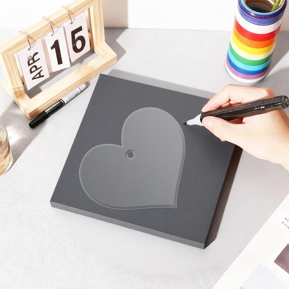 beinkmake 3Pcs Heart Display Stand Acrylic Router Template for Woodworking, 5mm Thick Inlay Template Jig Kit Tracing Stencil Guide Tool for Woodworking Project DIY Wood Craft