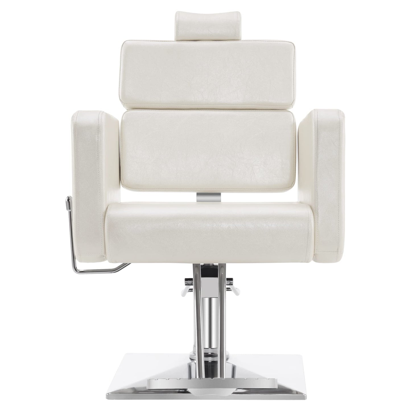 BarberPub Classic Hydraulic Barber Chair, Adjustable Reclining Salon Styling Beauty Spa Chairs, PVC Leather, Barberhop, Hair Salon 2065 (Champagne)