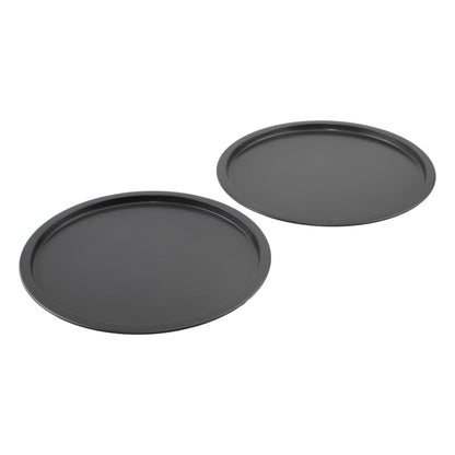 GoodCook Everyday Personal Pizza Pans 10-Inch Nonstick Scratch-Resistant Steel, Set of 2, Gray