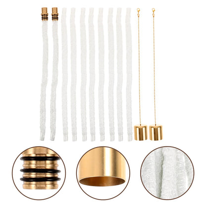 PRETYZOOM Wine Bottle Torch Kit Replacement Wicks with Torch Wick Holders and Lamp Covers 13.78 Inch for Outdoor Tiki and Garden Lantern DIY Projects