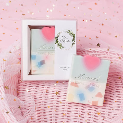 EchoDone Heart Tube Column Silicone Soap Mold Embed Soap Making Supplies Tool Heart Shape Candle Mold Set Soap Mould