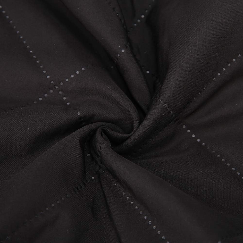 Soft Cotton Coffee Machine Dust Cover, Washable Black Cover for Home Office, 12.6 X 12.2 X 14.2 inch