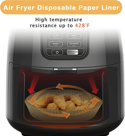 SIUDANGKA Air Fryer Liners - 125 Pcs Disposable Paper Liners for 4-8QT Ninja Air Fryers