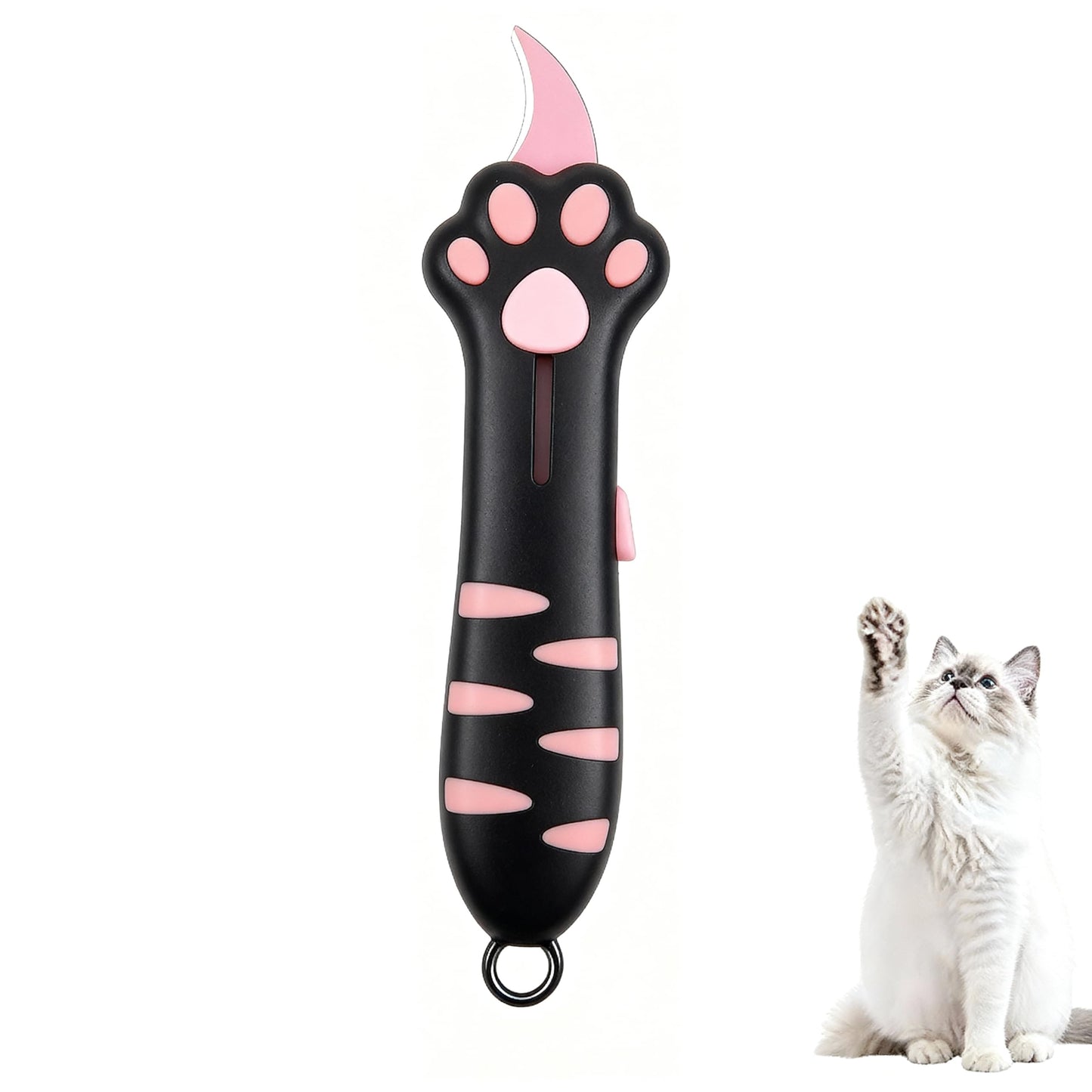 Cat Paw Box Cutter 2026 Retractable Cat Box Cutter with Cute Paw-Shaped Handle, Cat Box Paper Cutter Multifunctional Utility Knife for Effortlessly Opening Boxes, Cartons, Packages and Sealing Tape