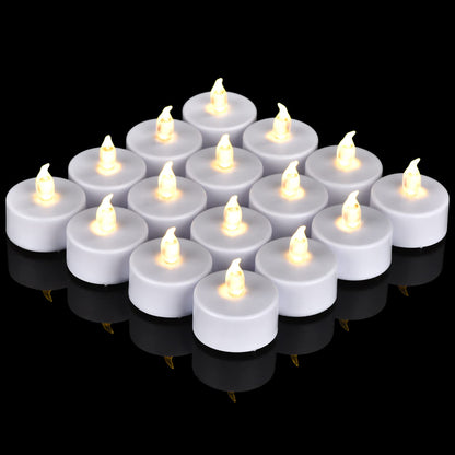 Paichi Flameless Tea Lights Candles, LED Battery Operated Electric Votive Fake Candles Realistic Flickering and 200+ Hours Long Lasting Bright for Celebrations Festivals (100 Pack, White)