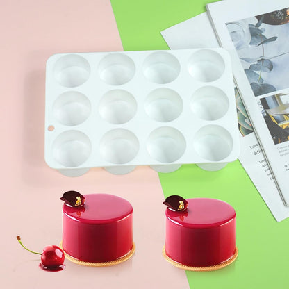 Cylinder Silicone Soap Mold Round Silicone Molds for Handmade Soap Making, Lotion Bars, Chocolate, Cake Mold (A_ Cylinder)