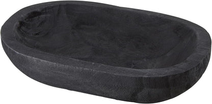 12 7.5-Inch, Santa Barbara Design Studio TableSugar Paulownia Wood Dough Bowl, x Black