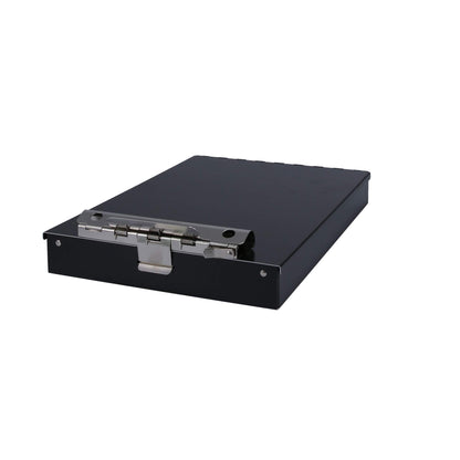 Saunders Cruiser-Mate Black Aluminum Clipboard with Storage, Dual Tray Nursing Folio, HIPAA Compliant Medical Chart Holder, Heavy Duty Recycled Metal, Self-Locking Latch, Made in USA