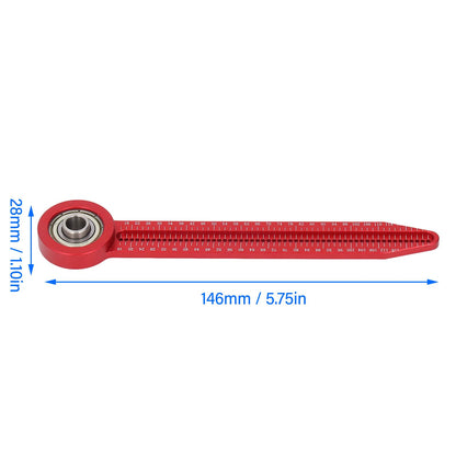 YWBL-WH Woodworking Compass Scriber, 360 Degree Rotating Circular Drawing Tool, Aluminum Alloy, Carpenter Gauge