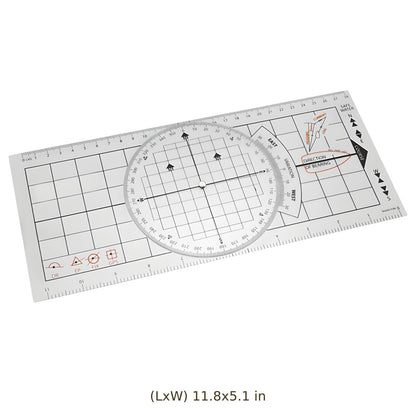 3 Pcs Marine Navigation Kit, Nautical Chart Plotting Tool Set with Single Hand Divider, Navigation Ruler and Protractor, Drafting Supplies for Boating, Sailing, Seafaring