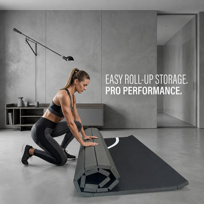 BELINOVA 10x10/10X6.6 Heavy-Duty Martial Arts Mat for Home Gym – Flexi-Roll MMA, Wrestling & BJJ Jiu Jitsu Padded Flooring – Anti-Slip, Tear-Resistant High-Impact Foam